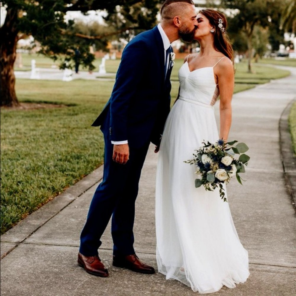 BHLDN White Spaghetti-Strap A-Line Wedding Dress